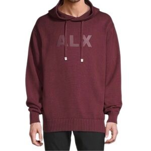 1017 ALYX 9SM Men’s Treated Logo Knit Hooded Sweater Size L Hoodie